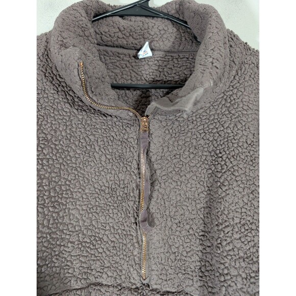 Old Navy Womens Violet Sherpa Mythical Cropped Sweatshirt Sz XXL Training Casual - Picture 5 of 9